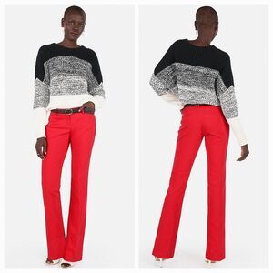 ☔️🐞Express Red Columnist Slim Flare Lowrise Pants Size 6